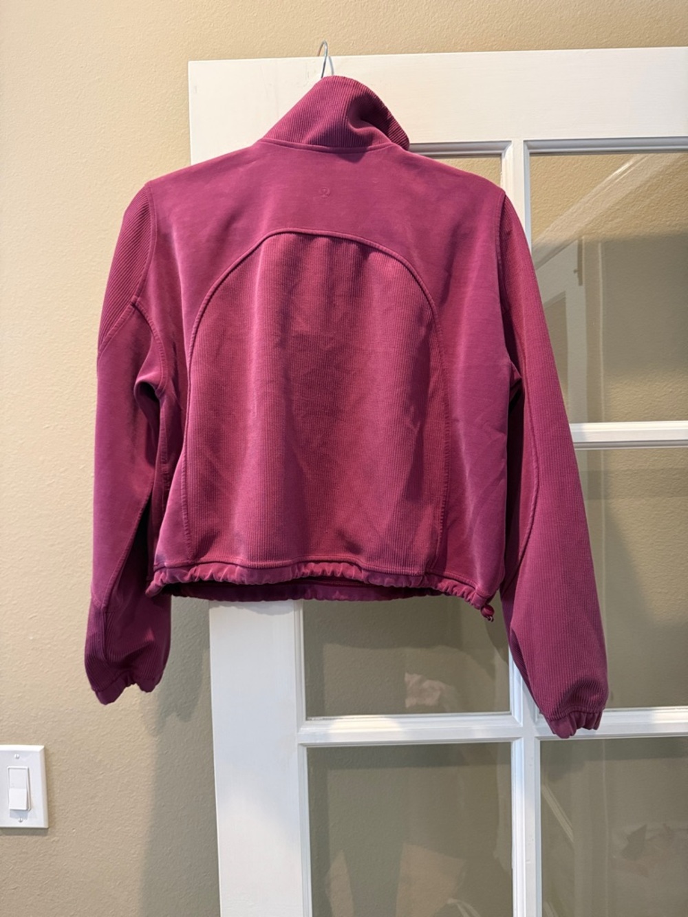 lululemon athletica Cropped Quarter‑Zip Pullover in Berry - Picture 2 of 3